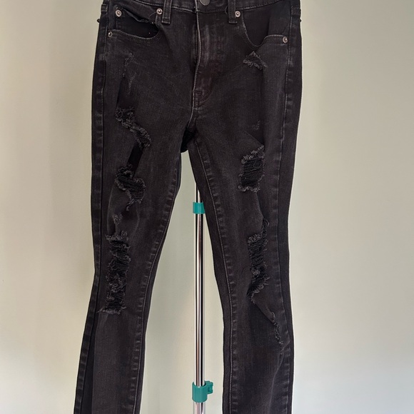 Aeropostale Denim - Aeropostale Black Distressed High Waisted Skinny Jeans